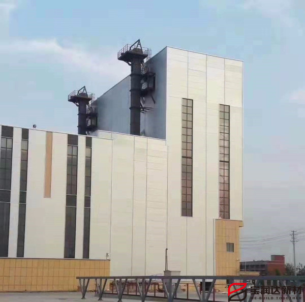 寶潤達聚氨復(fù)合板應(yīng)用綠建上料倉項目